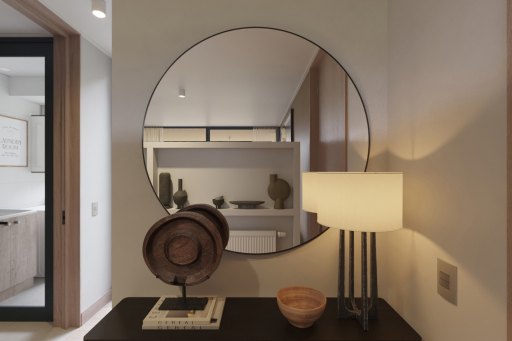 Interior del departamento dentro del recorrido virtual.